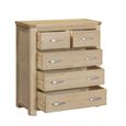 Treviso Curved Oak Chest - 2+3 Drawer