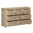 Treviso Curved Oak Chest - 3+4 Drawer - Wide