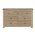 Treviso Curved Oak Chest - 3+4 Drawer - Wide
