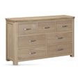 Treviso Curved Oak Chest - 3+4 Drawer - Wide
