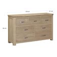 Treviso Curved Oak Chest - 3+4 Drawer - Wide
