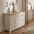 Windermere Painted Chest - 3+4 Drawer - Wide - Oyster Grey