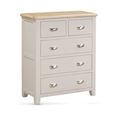 Windermere Painted Chest - 2+3 Drawer - Narrow - Oyster Grey