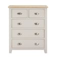 Windermere Painted Chest - 2+3 Drawer - Narrow - Oyster Grey