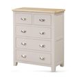 Windermere Painted Chest - 2+3 Drawer - Narrow - Oyster Grey