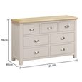 Windermere Painted Chest - 3+4 Drawer - Wide - Oyster Grey