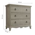 Camille Chest - 3 Drawer - Grey Oak