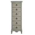 Camille Tall Chest - 6 Drawer - Grey Oak