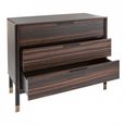 Bali Chest - 3 Drawer - Dark Ebony Veneer