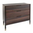 Bali Chest - 3 Drawer - Dark Ebony Veneer