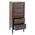 Bali Narrow Chest - 5 Drawer - Dark Ebony Veneer