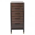 Bali Narrow Chest - 5 Drawer - Dark Ebony Veneer