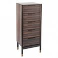 Bali Narrow Chest - 5 Drawer - Dark Ebony Veneer