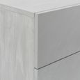 Lilly Narrow Chest - 4 Drawer - Chevron - Soft Grey and Bronze - Wood and Metal