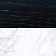 Orchid Chest - 3 Drawer - Wenge Black and White - Marble Top and Wood