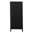 Orchid Narrow Chest - 5 Drawer - Wenge Black - Wood
