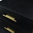 Tulip Tallboy Chest - 4 Drawer - Wenge Black and Gold - Wood and Metal