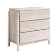 Whisper Wide Chest - 3 Drawer - White Washed Oak - Wood