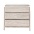 Whisper Wide Chest - 3 Drawer - White Washed Oak - Wood