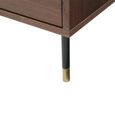 Willow Chest - 3 Drawer - Tobacco Walnut and Beige - Wood and Marble Effect