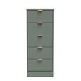 Clearance - Nashville Chest - Narrow - 5 Drawer - Green - FSS17390