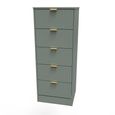 Clearance - Nashville Chest - Narrow - 5 Drawer - Green - FSS17390