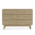 Ingrid Chest - 6 Drawer - Wide - Natural - Oak