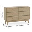 Ingrid Chest - 6 Drawer - Wide - Natural - Oak