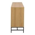Clearance - Albany Wide Chest - 6 Drawer - Ribbed Oak - FSS17428