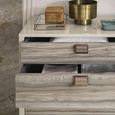 Jupiter Narrow Chest - 5 Drawer - Eco Stone and High Gloss Pearl Line