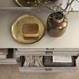 Jupiter Wide Chest - 6 Drawer - Eco Stone and High Gloss Pearl Line