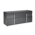 Montecarlo Wide Chest - 3 Drawer - Grey Koto High Gloss