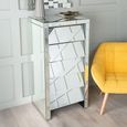 Clearance - Angled Tall Chest - 5 Drawer - Mirrored