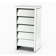 Clearance - Angled Tall Chest - 5 Drawer - Mirrored