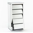 Clearance - Angled Tall Chest - 5 Drawer - Mirrored