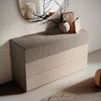 Essenza Italian Fluted Chest - 3 Drawer - Urban Velvet and Tabacco