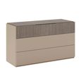 Essenza Italian Fluted Chest - 3 Drawer - Urban Velvet and Tabacco