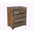 Goa Chest - 2+3 Drawer - Dark Sheesham Wood