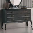 Verdi Italian Grey 3 Drawer French Style Chest thumbnail