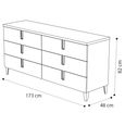 Ambra Italian Chest - 6 Drawer - Large - Sand Birch