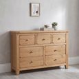 Melbourne Country Oak Chest - 7 Drawer - Wide - Rustic