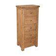 Melbourne Country Oak Chest - 5 Drawer - Tall - Rustic