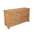 Melbourne Country Oak Chest - 7 Drawer - Wide - Rustic