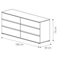 Maia Italian Chest - 6 Drawer - Wide - Sand Birch