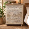 Carved Mango Wood 4 Drawer Chest thumbnail