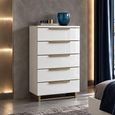 Smart Italian White 5 Drawer Midi Chest thumbnail