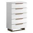 Smart Italian White 5 Drawer Midi Chest thumbnail 2