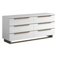 Smart Italian White 6 Drawer Wide Chest thumbnail 2