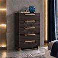 Smart Italian Walnut 5 Drawer Midi Chest thumbnail