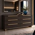 Smart Italian Walnut 6 Drawer Wide Chest thumbnail